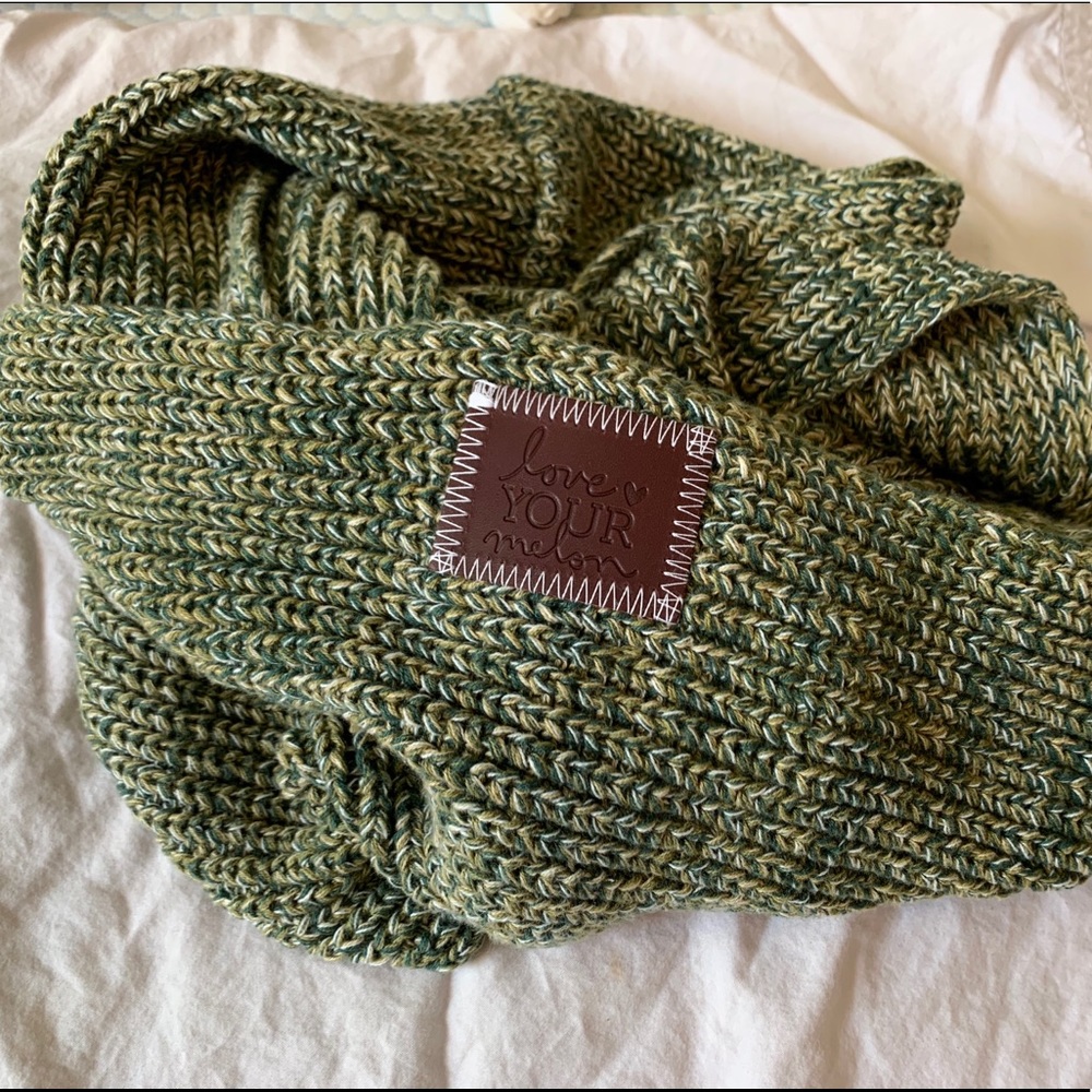 NWOT Olive green Love Your Melon infinity scarf